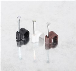 5-7MM ROUND CABLE CLIP BK X100