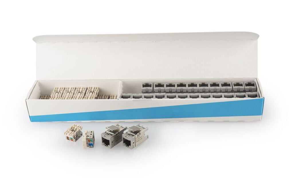 COMMSCOPE NETCONNECT CAT6A SLX JACKS 24PK GREY