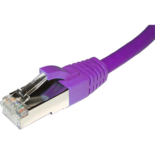 Assynia Cat6A S/STP Slimline Patch Lead, LSZH, 3m, Purple