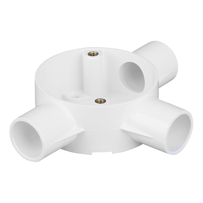 25MM PVC CONDUIT TEE BOX BLACK      