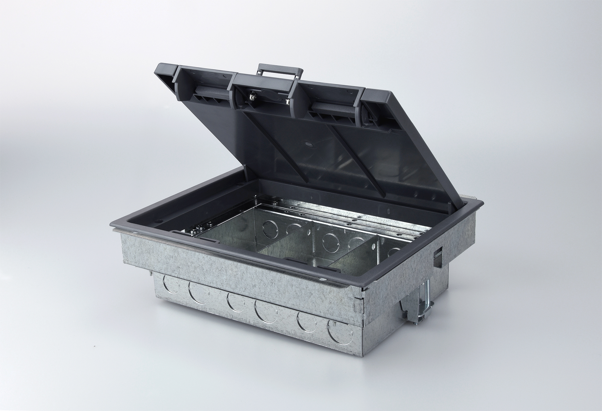 3 COMPARTMENT FLOORBOX 80MM DEEP (CUT OUT 266X212MM)