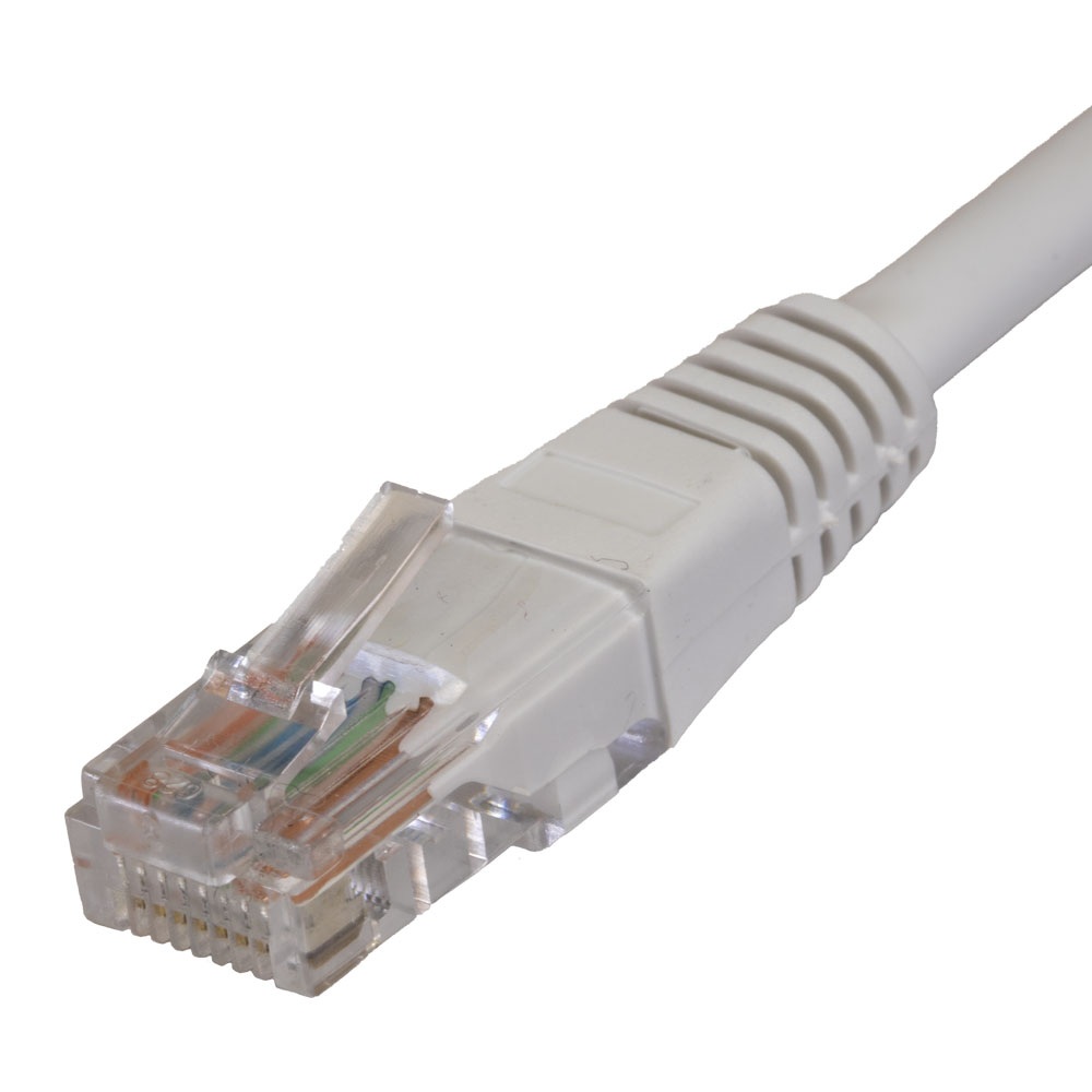 0.3M C5E FLUSH BOOTED PATCH LEAD/CORD WH