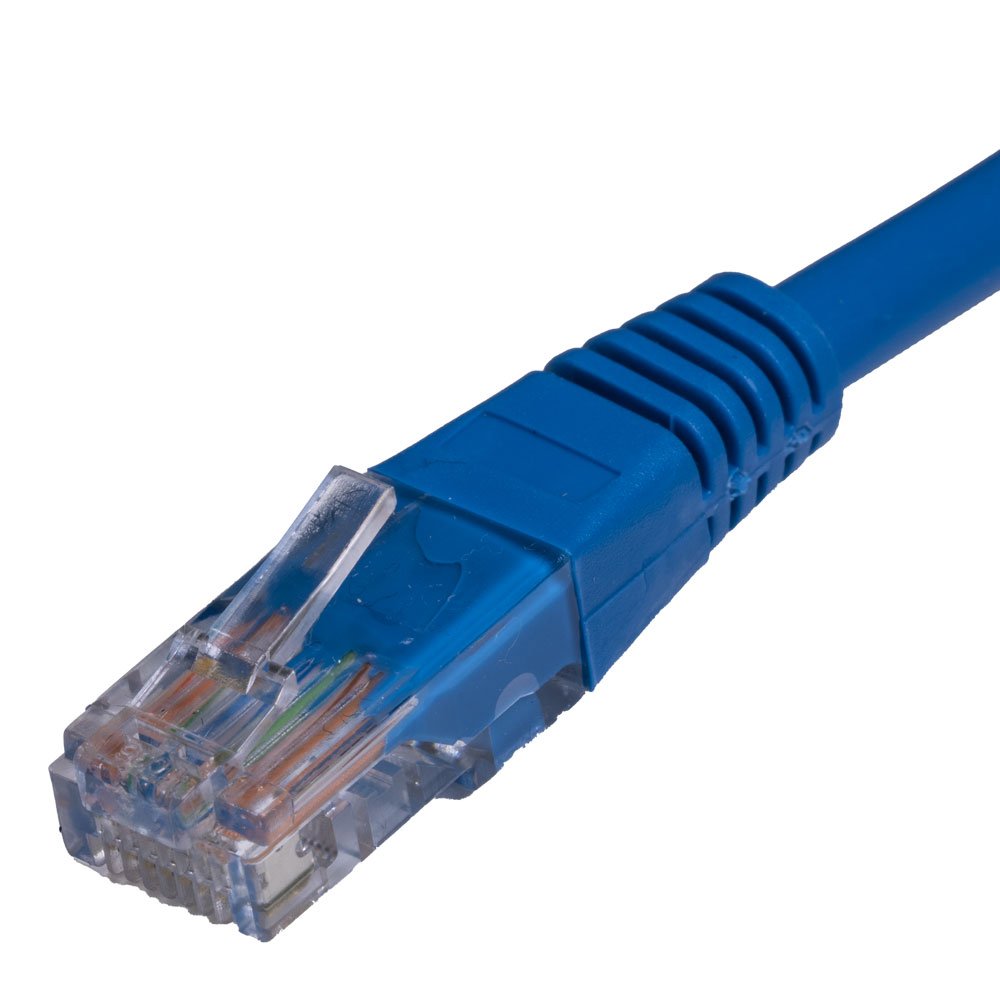 0.5M C5E FLUSH BOOTED PATCH LEAD/CORD BL
