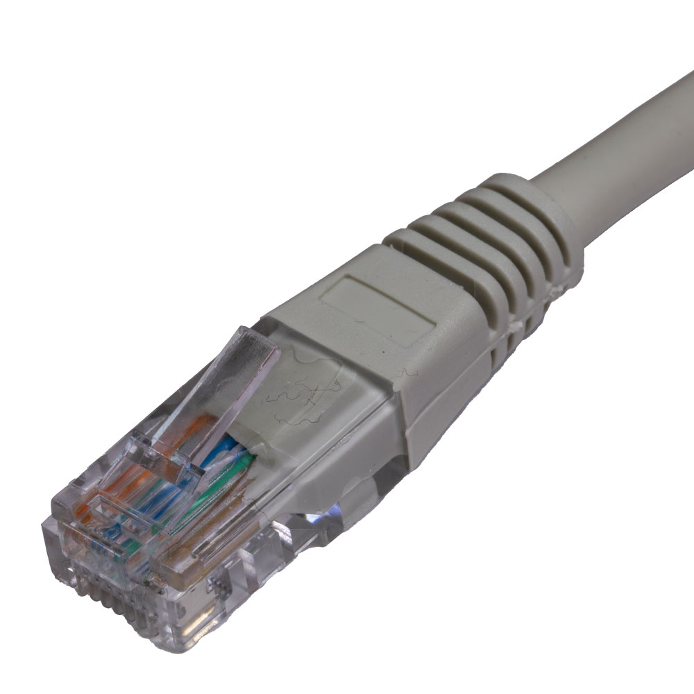 0.5M C5E FLUSH BOOTED PATCH LEAD/CORD GY    