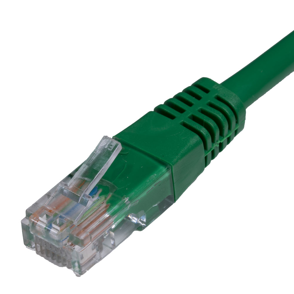 1.0M C5E FLUSH BOOTED PATCH LEAD/CORD GN