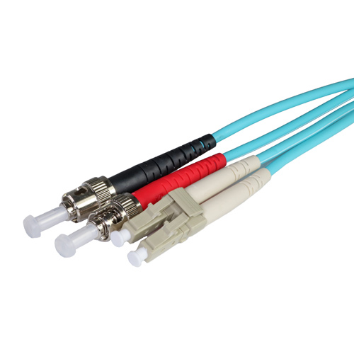 2M OM3 LC-ST DUPLEX FIBRE PATCH LEAD / CORD  
