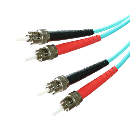 2.0m OM4 ST-ST DUPLEX FIBRE PATCH LEAD / CORD   