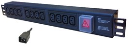 12 WAY HORI IEC C20 PLUG PDU
