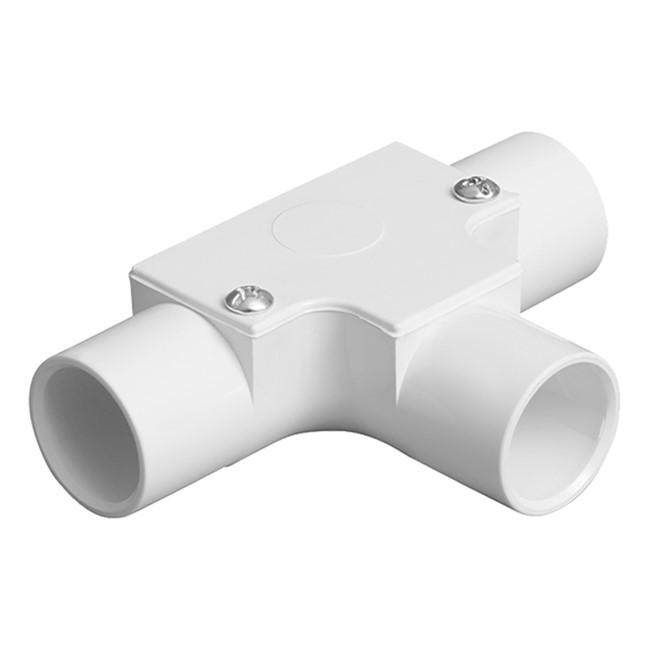 25MM PVC CONDUIT INSPECTION TEE WHITE