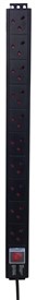 12 WAY VERT UK C14 PLUG PDU