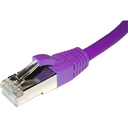 Assynia Cat6A S/STP Slimline Patch Lead, LSZH, 0.5m, Purple