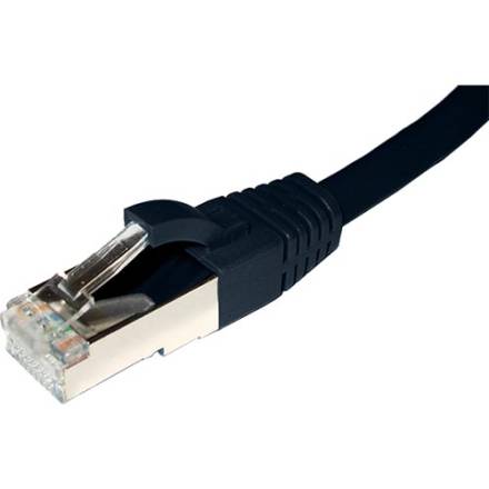 Assynia Cat6A S/STP Slimline Patch Lead, LSZH, 1m, Black