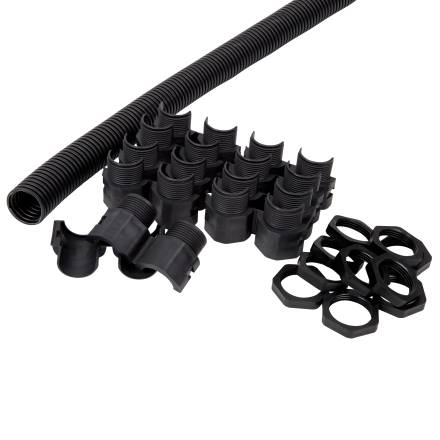 20MM FLEXIBLE CONDUIT GLAND+LOCKNUT x10 BLACK